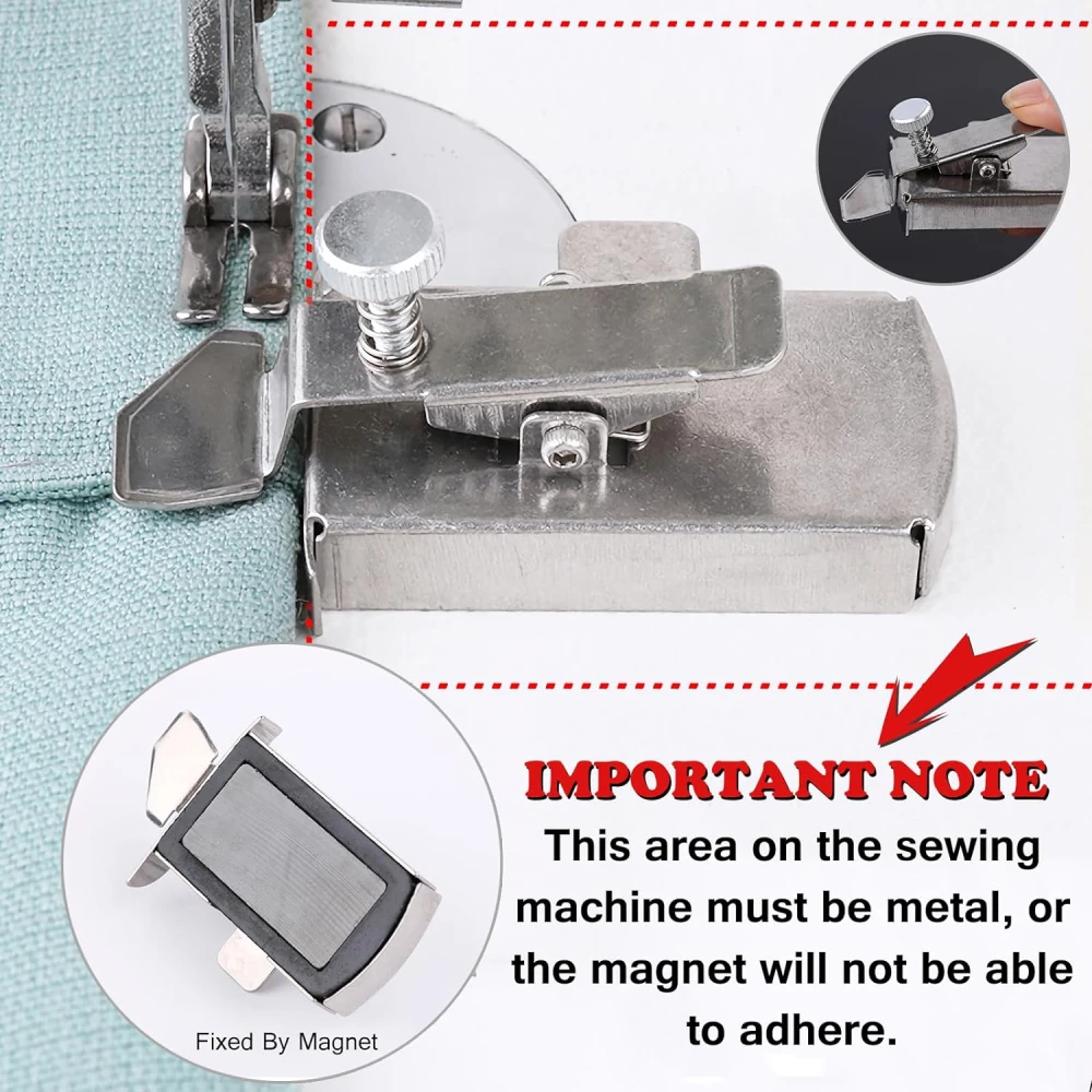 Magnetic Seam Guide for Sewing Machine Multifucntional Straight Line Hems Sewing Ruler Universal Sewing Machine Attachments