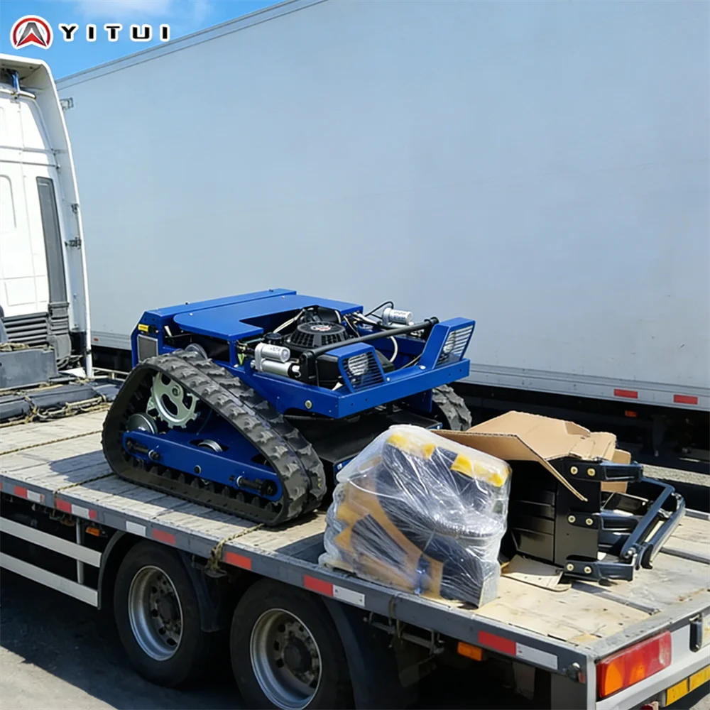 

Factory Direct Sales Of Small Remote Crawler Mower Mowing Table Can Be Lifted And Lowered Super Climbing Force Mower Customized