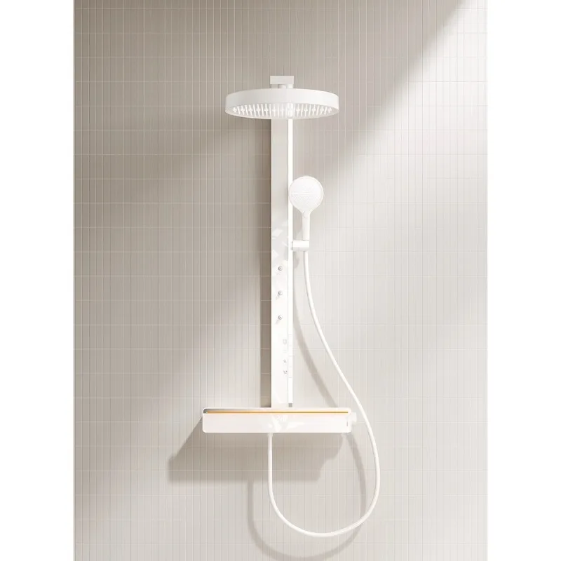 

shower shower set home bathroom pressurized digital display bathroom smart ambient light piano key copper