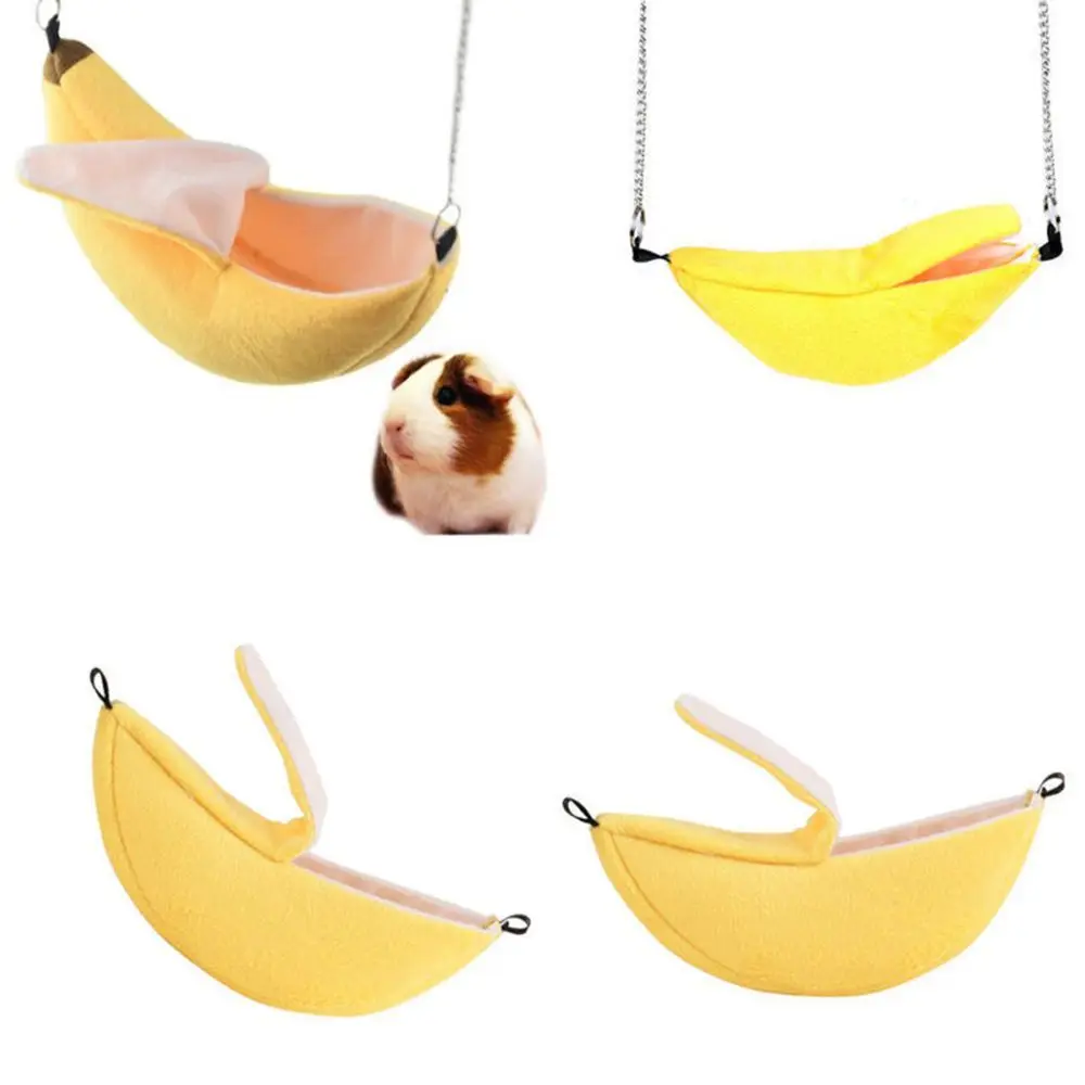 Pet Supplies Warm For Guinea Pigs Swing Toys Hanging Design Pet House Nest Rat Cage Hammock Bunk Bed Banana Hamster Hammock