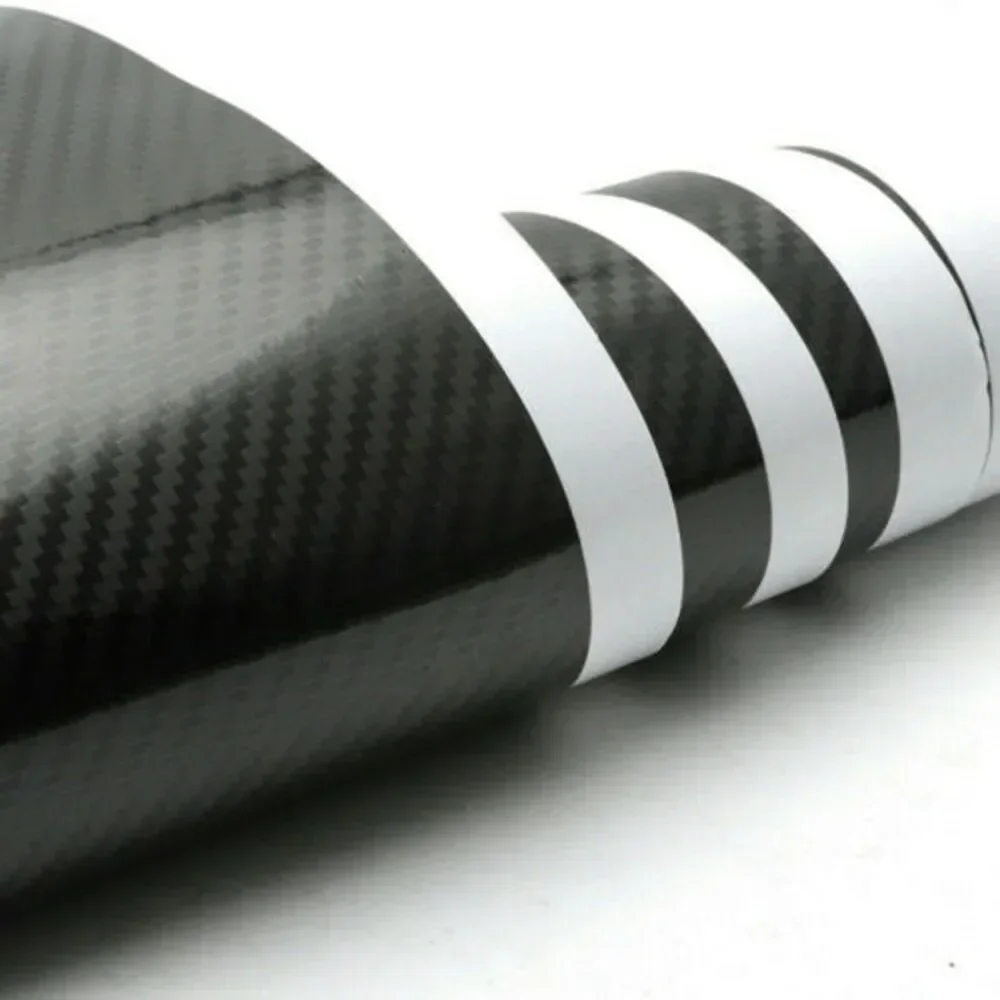 1pcs 5D Auto Carbon Fiber Car Rally Racing Stripes Front Hood Decal Wrap Sticker