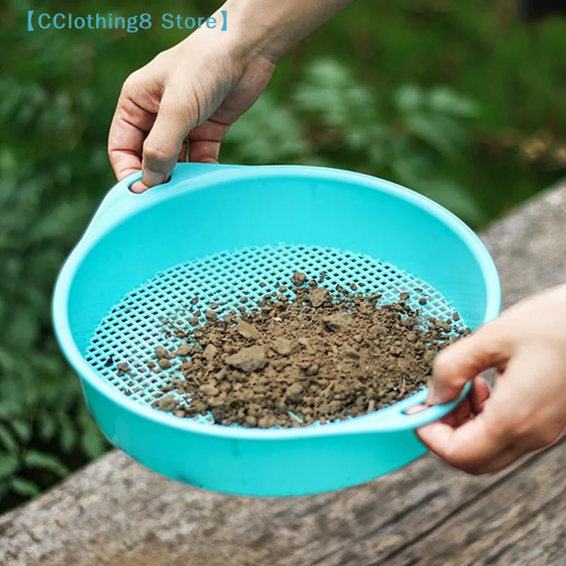 Square Hole Soil Sieve Sifter Round Sifting Strainer Sand Screen Filter Compost Home Gardening Filter Soil And Stone Tool【AliS8】