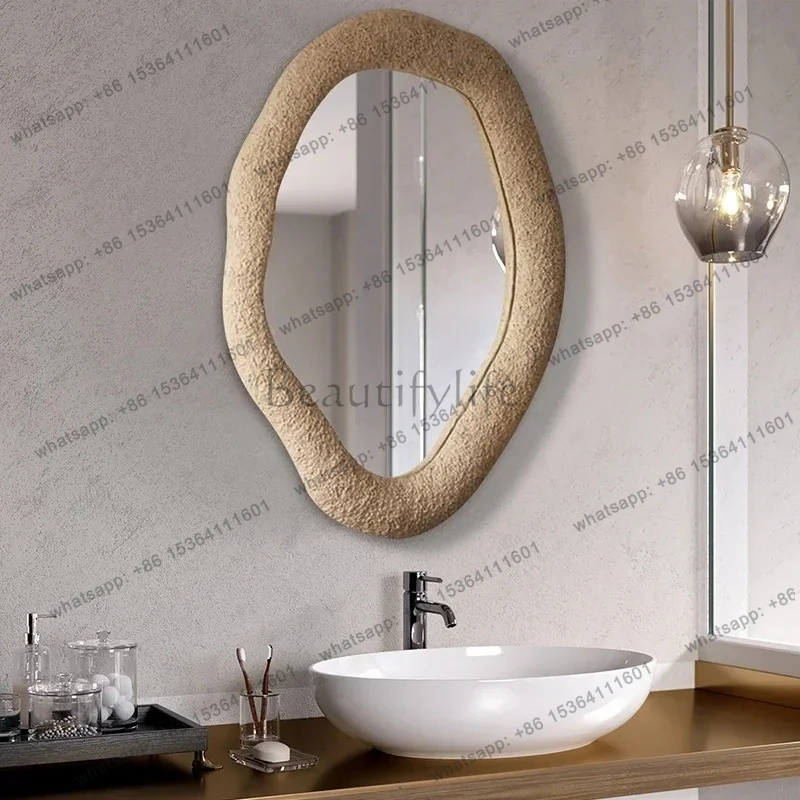 

makeup mirror ins style special-shaped bedroom wall-mounted creative vanity mirror irregular entrance