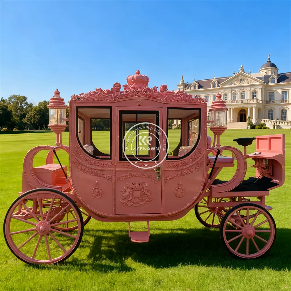 Gorgeous Deluxe European Royal Horse Carriage Vintage Wedding Horse Drawn Horse Carriage for Ceremonies