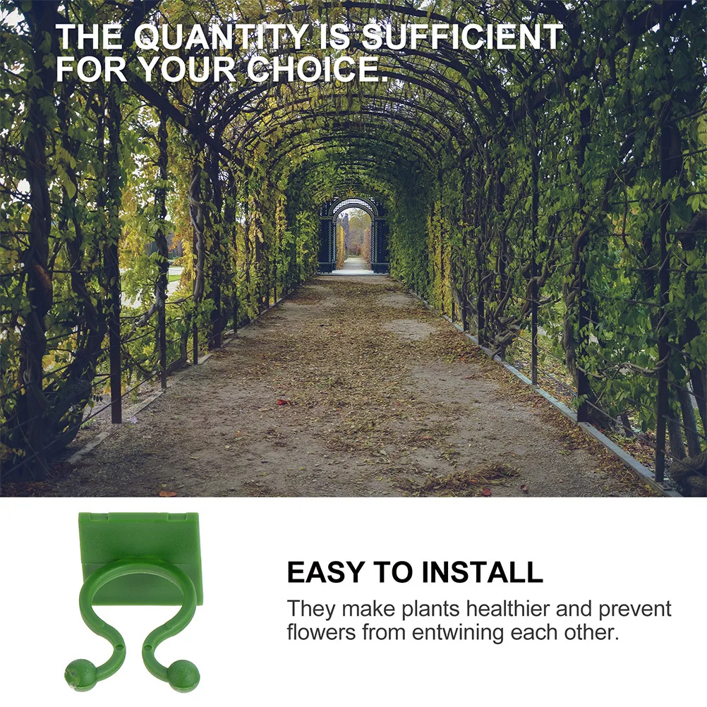 

50pcs Vine Climbing Hooks Garden Plant Fixing Clips Wall Mount Self Adhesive Gardening Supplies Support Holders Green