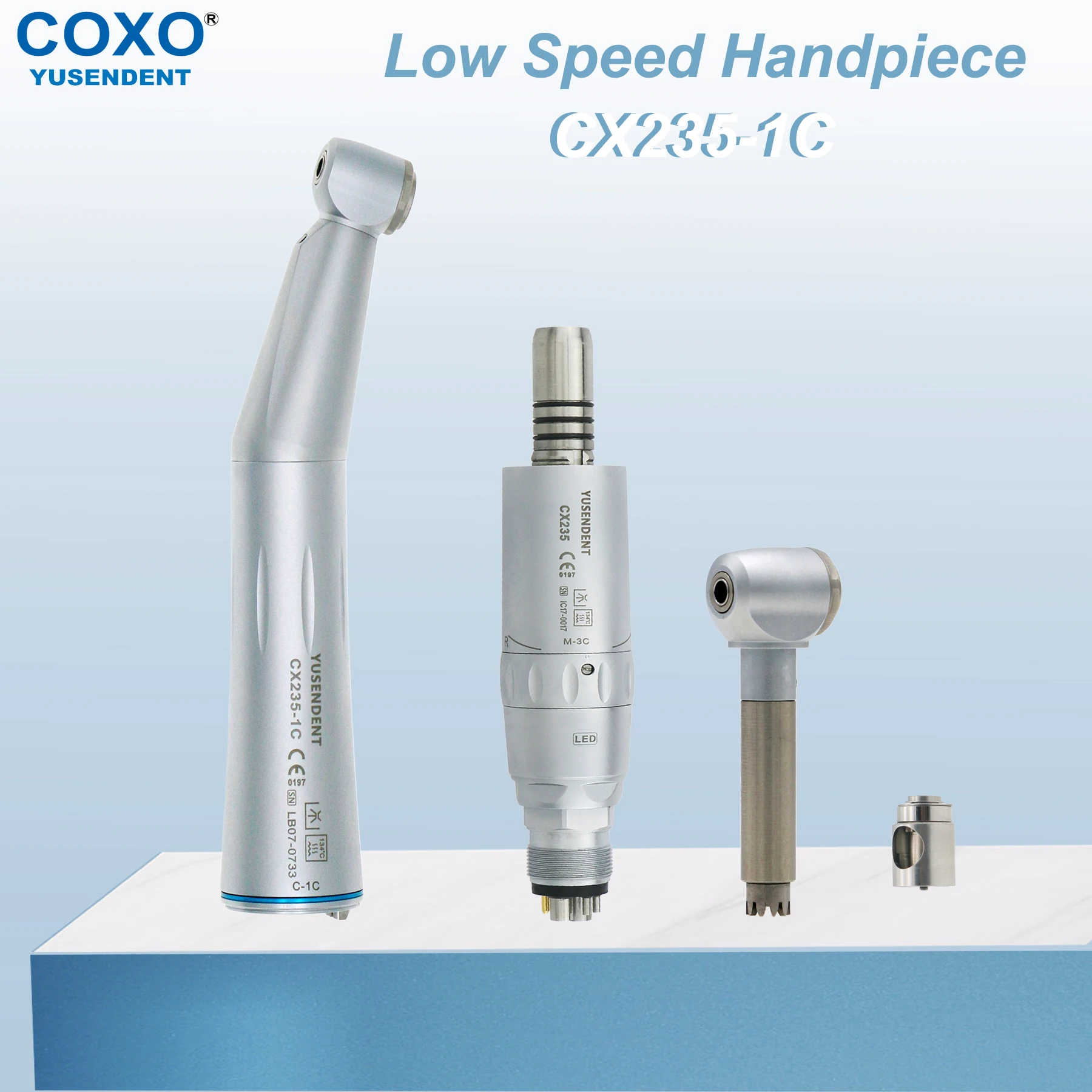 COXO Dental Low Speed Handpiece Straight Angle Inner Channel Water Spray Dentistry Micromotor Electric Motor Fit NSK KAVO W&H