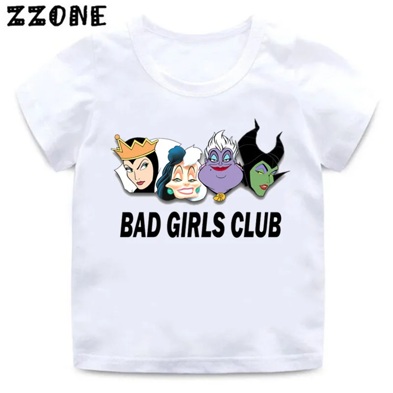 Hot Sale Villain Maleficent Evil Queen Print Kids T-Shirts Baby Girls Clothes Boys Summer Short Sleeve T shirt Children Tops