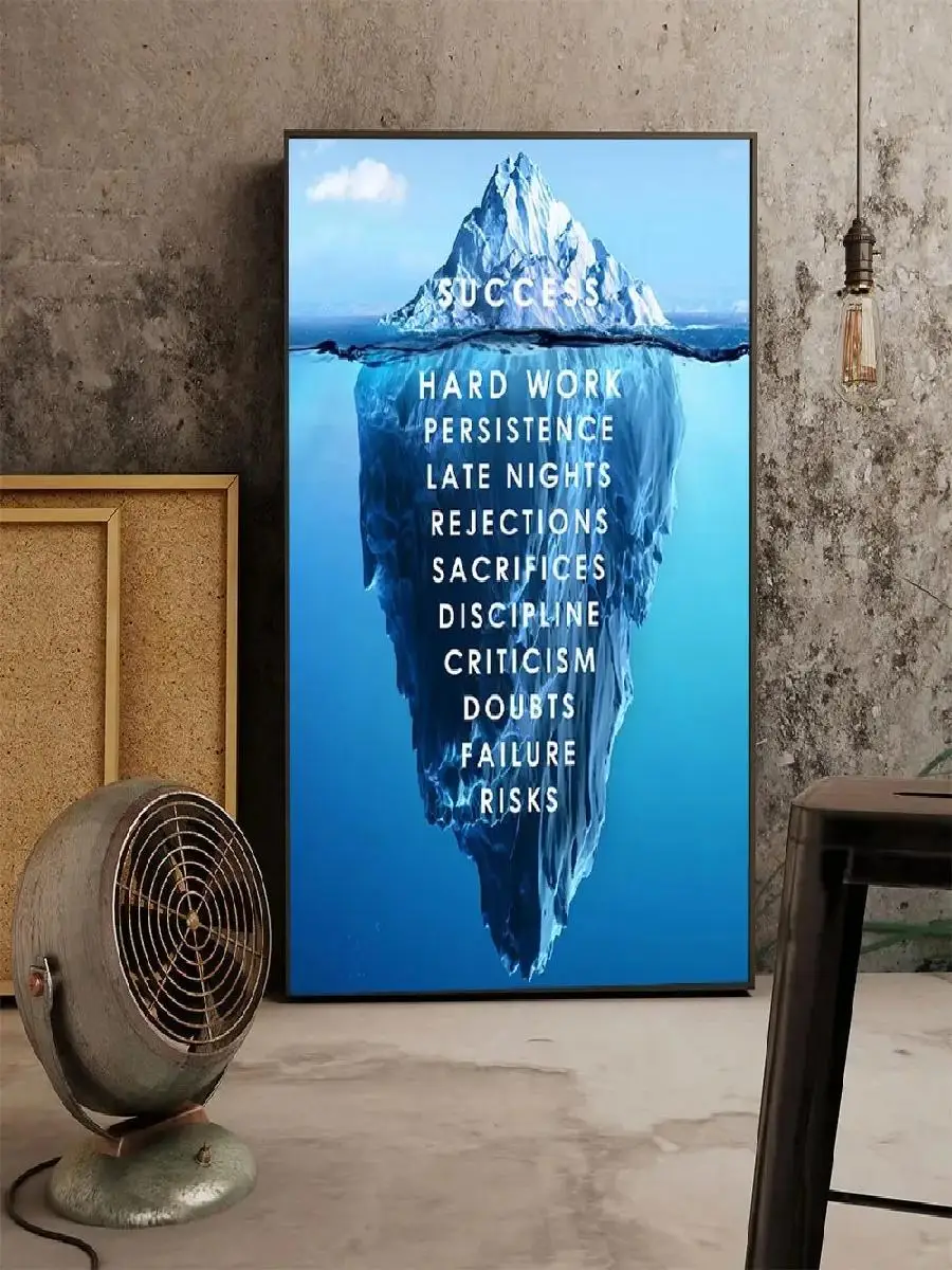 ملهمة قماش المشارك الشمال المشهد طباعة تحفيزية جدار الفن إقتباس جبل نجاح ديكور المنزل الحديث جدار الصورة