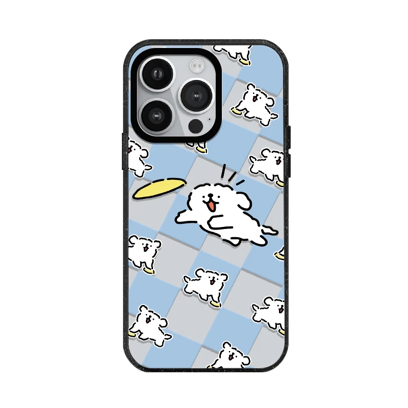 Cartoon Puppy Maltese Acrylic Phone Case With MagSafe For iPhone 16 15 14 13 12 11 Pro Max Plus Anti-drop Shockproof Back Cover