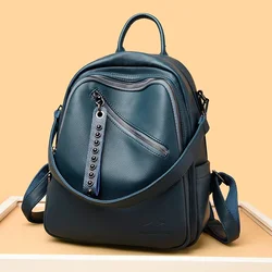 Ladies Soft Leather Bag Ladies Casual Ladies Backpack School Teen Girl High Quality School Bag Travel Bag
