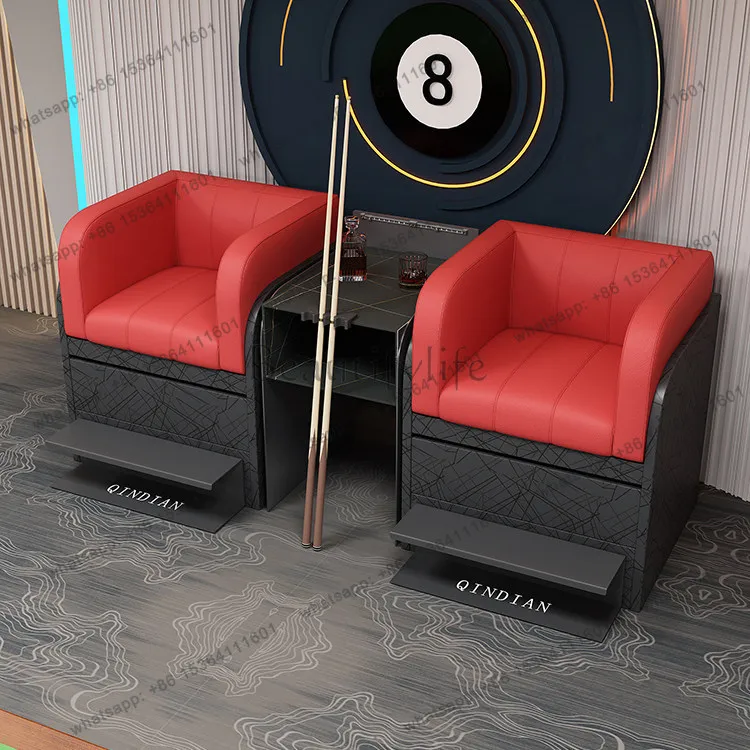 Billiards sofa, viewing chair, coffee table, high-end billiards hall, luxury watching and resting area, small size of card seat