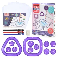 Funny Spirograph Drawing Toys Set for Kids, Engrenagens e Rodas Interlocking, Régua Geométrica, Modelo de Pintura Criativa, Brinquedos Educativos