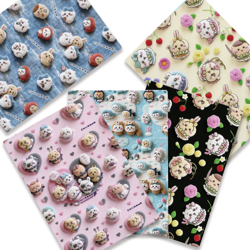 

Hot-selling cartoon style hand-stitched patchwork quilted baby dress, home wear, 140 cm, printed, cute sewing, children's fabric