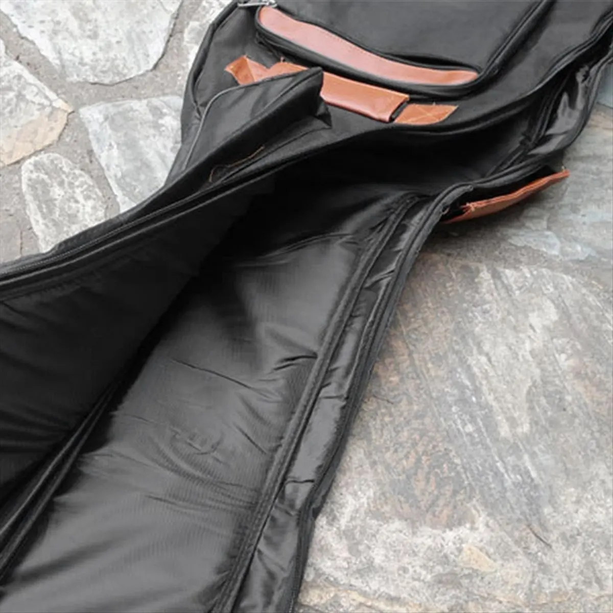 *X07A 46 Inch Waterproof Musical Instrument Case Double Straps Padded Musical Instrument Backpacks 46 Inch Electric Bass Bag