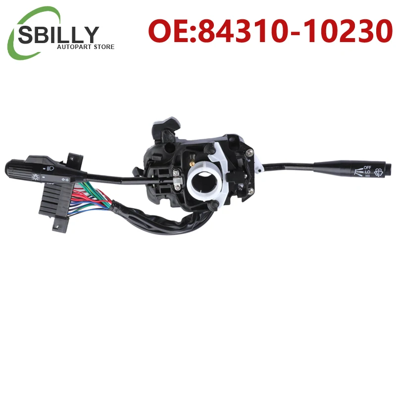 84310-10230 Interruptor de control de combinación de doble palanca automotriz para limpiaparabrisas de luz para camioneta Toyota 1979-1981 8431010230