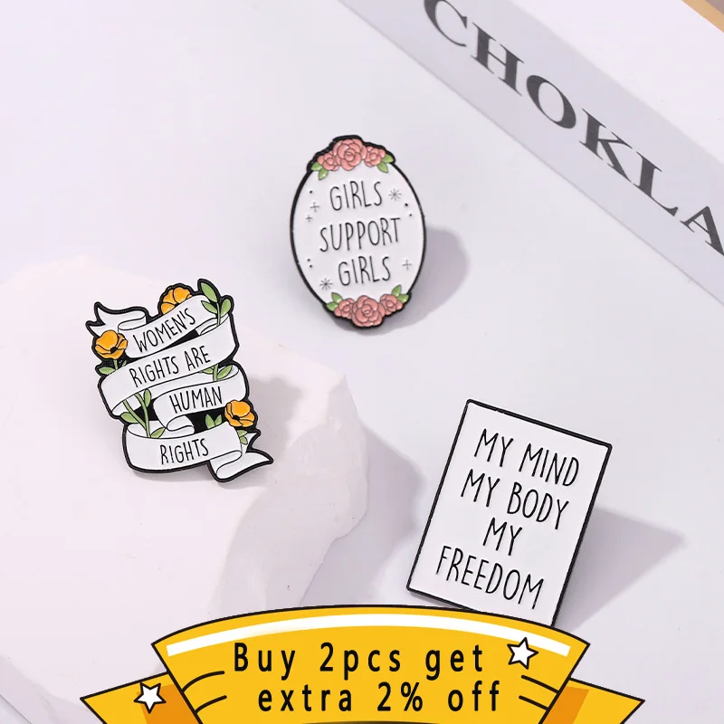 Feminine Energy Letter Brooches Baby Bottle Design Metal Badge Pin Medal Bag Decoration Wholesale Give It To Your Best Friend