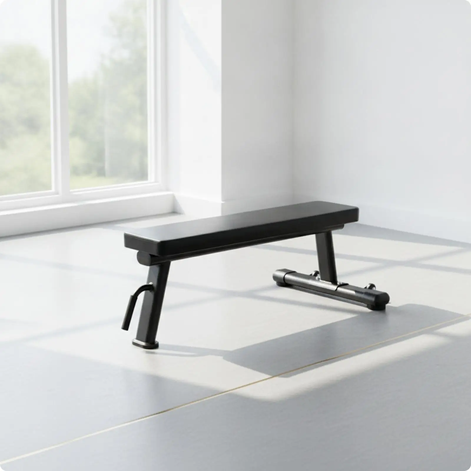 Flat Gym Bench Padded Flat Weight Bench Versatile for Strength Training