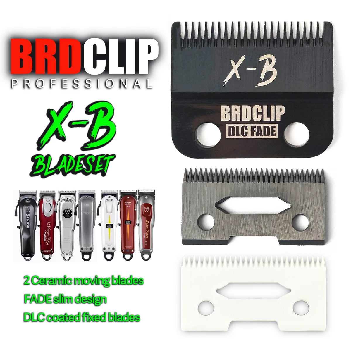 BRDCLIP DLC Replaceable Cutter Head for R77F Madeshow M10 M5 Professional Hair Clipper Ceramics Blade Hair Cutting Machine