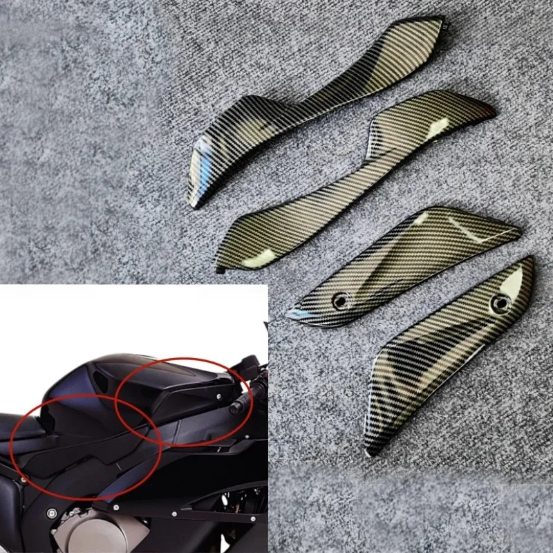 Carbon Fiber Coating Fairing Kit Motorcycle Left Right Tank Side Cover Panel Fit for HONDA CBR1000RR 2004 2005 2006 2007