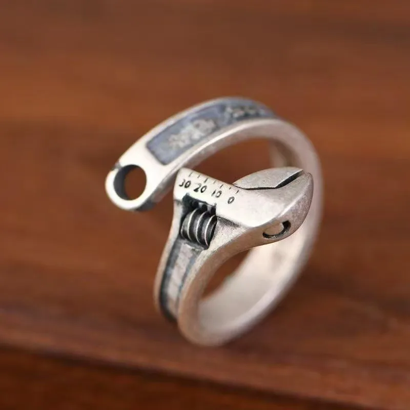 Popular and trendy new  style fashionable adjustable wrench ring, retro and versatile temperament classic ring decoration