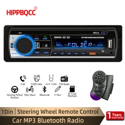 HIPPBQCC Car Radio 1 din Stereo Player Bluetooth MP3 Player 60Wx4 FM Radio Stereo Audio Music USB/SD with In Dash AUX Input