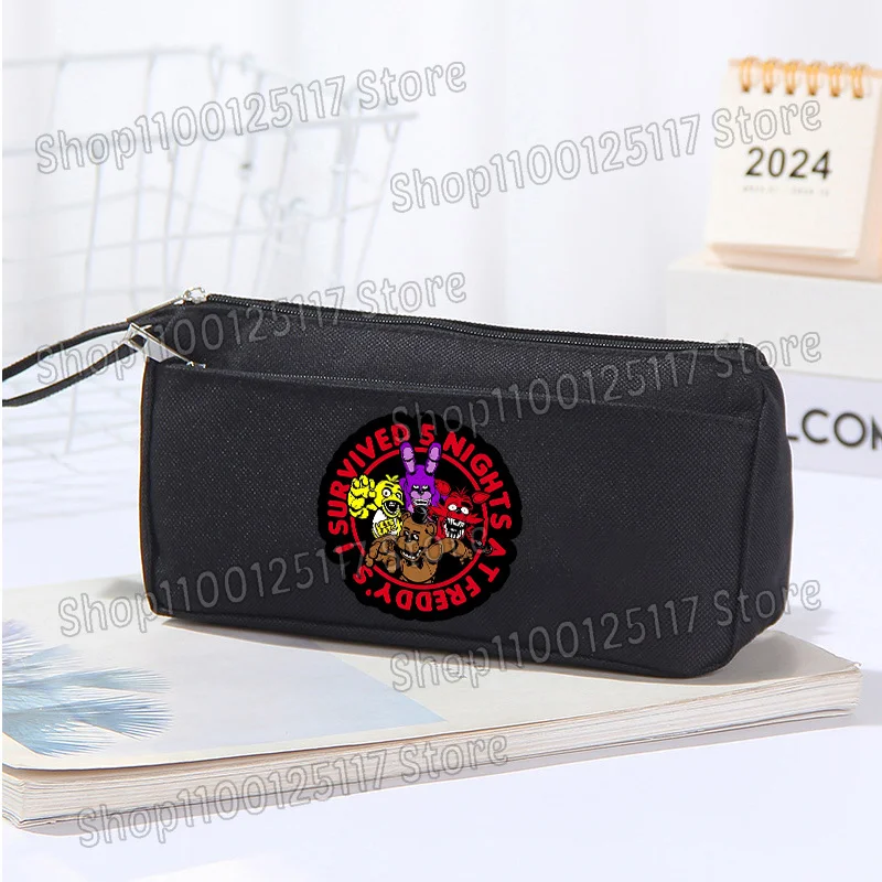 Fnafs حقيبة أقلام رصاص لوازم الطلاب خمس ليال فريدي القرطاسية كيس التخزين الأولاد بسيطة باردة أكياس القلم العودة إلى المدرسة الهدايا