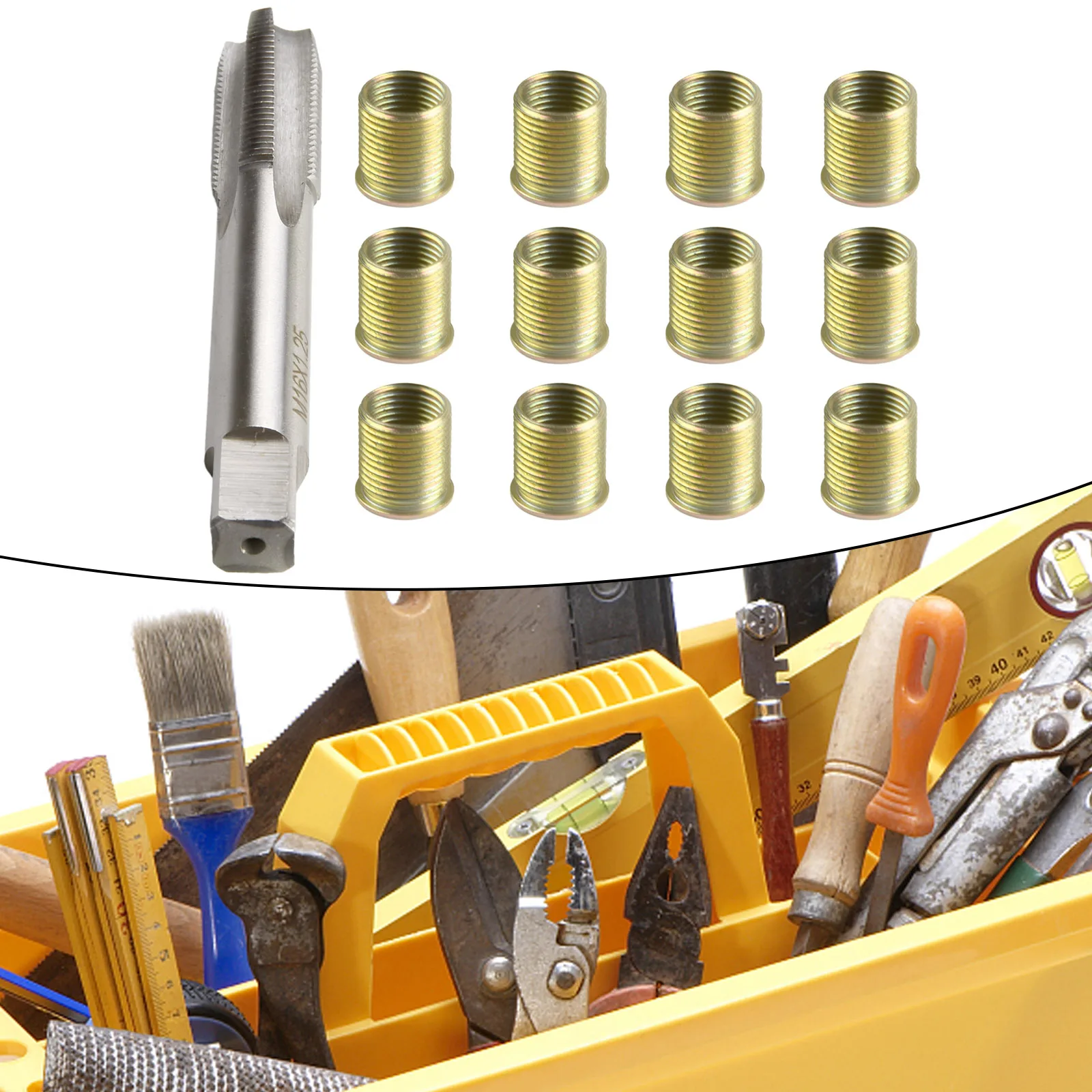 Thread Inserts Thread Tap Galvanized Engine Metal M14X1.25 Inserts M16X1.25 Tap Kit Stainless Steel Practical