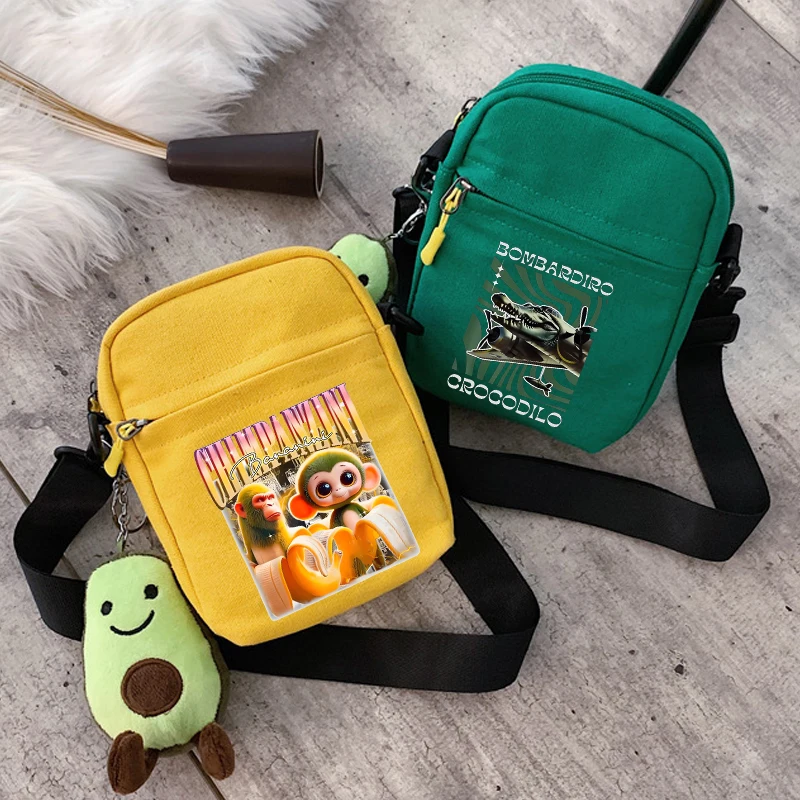 Tralalero Tralala Crossbody Bags for Kids New Tungtung Sahur Brainrot Travel Shoulder Bag Children Outdoor Sport Cute Purse Gift