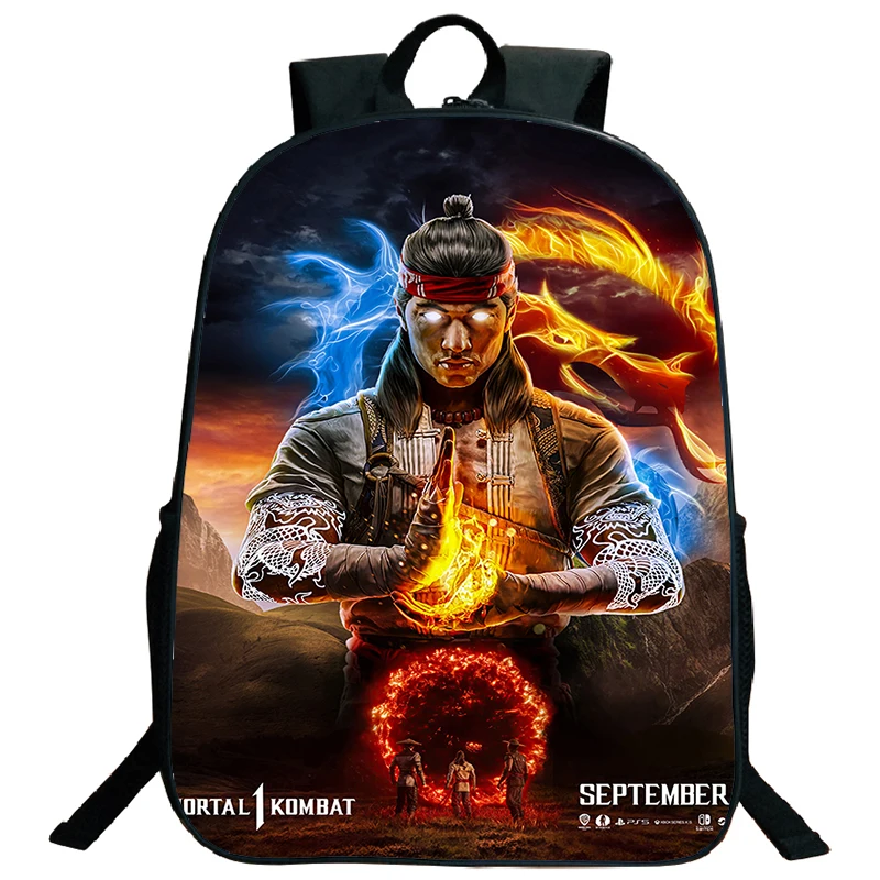 Children Backpacks Mortal Kombat School Bags Students Casual Rucksack Travel Bag Teenage Laptop Bagpack Waterproof Boys Bookbag