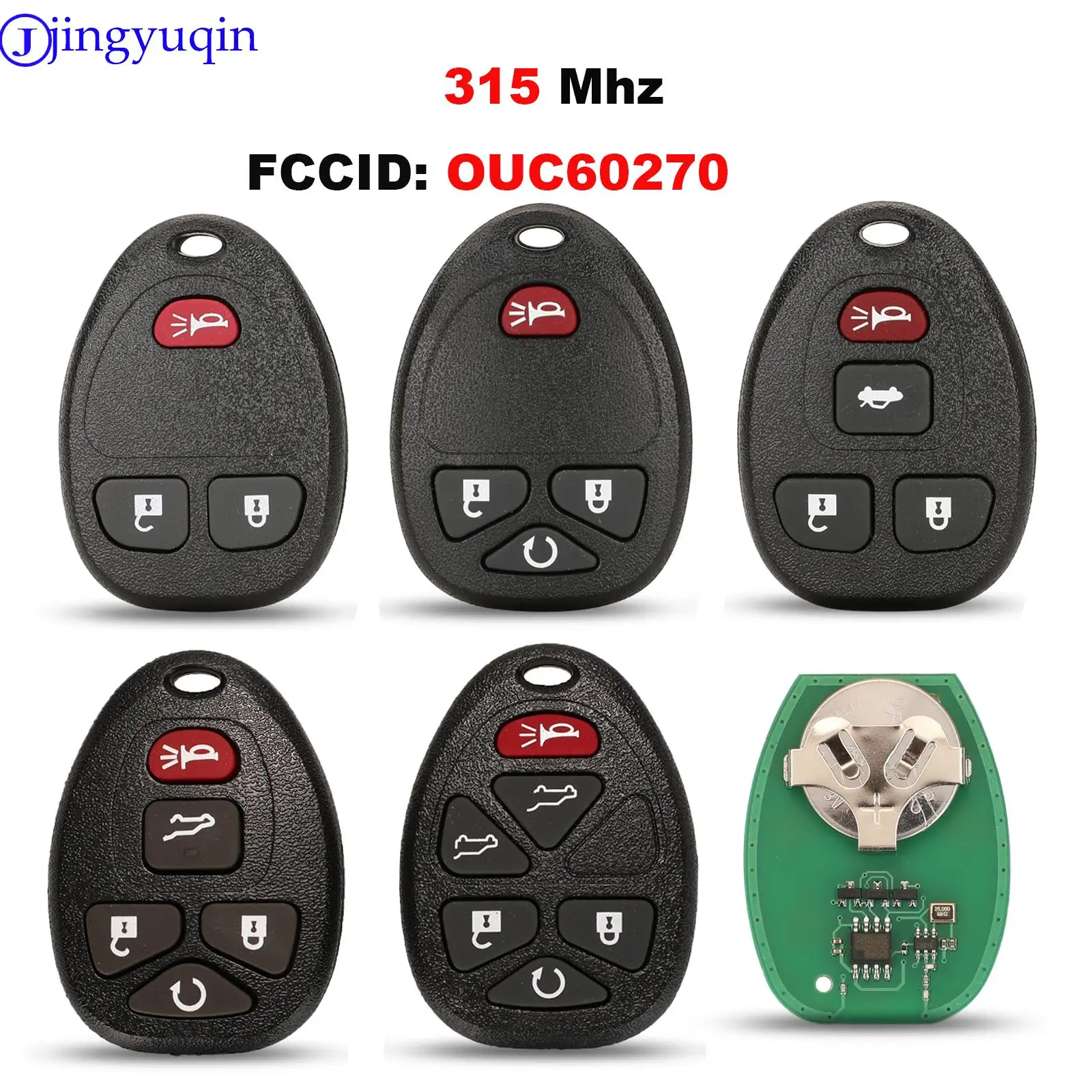 Jingyuqin Keyless Entry Remote Key Dla Chevrolet Tahoe Traverse GMC Yukon 2007 2008 2009 2010 2011 2012 2013 2014 15913427