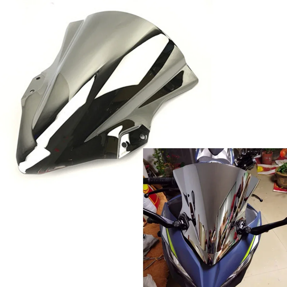 Motorcycle Double Bubble Windshield Deflector Protector Wind Screen For Kawasaki Ninja400 Ninja 250 400 EX400 2018-2022 2023