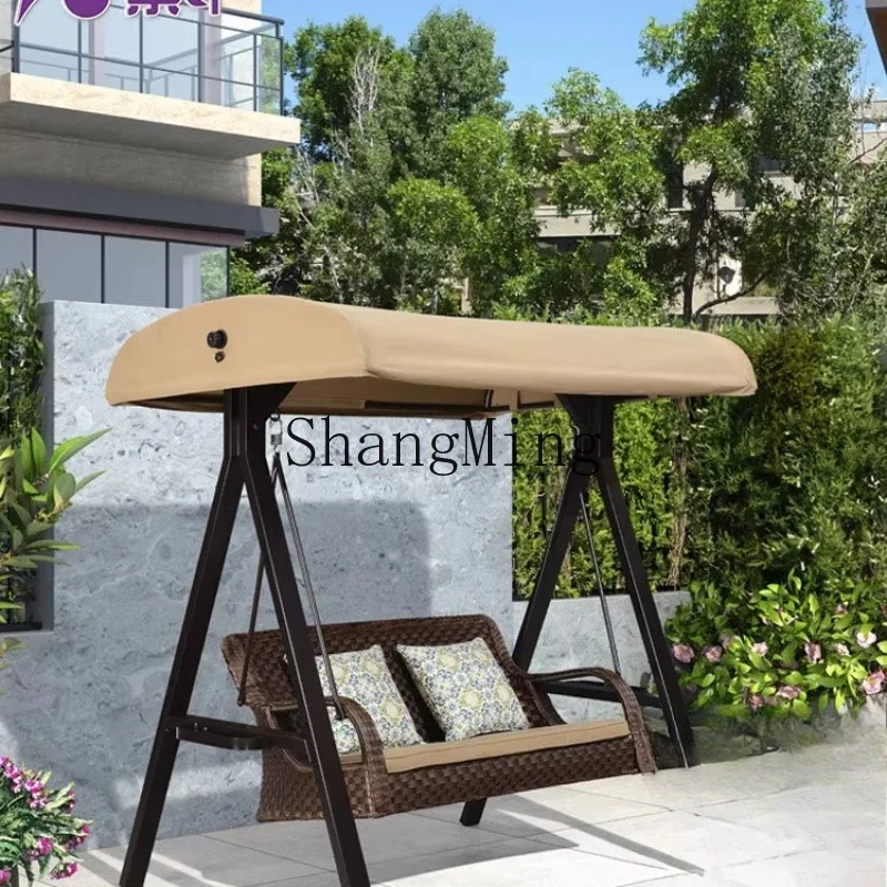 CL Rocking Chair Villa Double Outdoor Terrace Hanging Chair Wrought Iron Yard Swing Chair