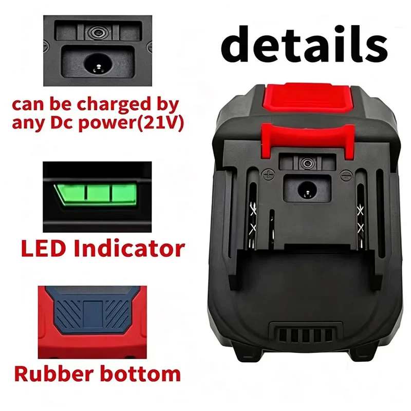 Rechargeable Lithium Battery 21V 6.0 9.0 12.0Ah  For Makita 18v Power Tools Cordless Wrench Saw Drill Grinder Screwdriver