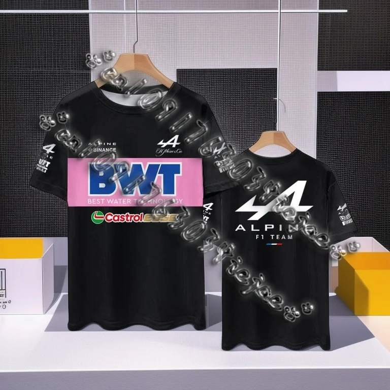 

MOTOSummer Hot Selling F1 Racing Competition Outdoor Extreme Sports BWT ALPINE Racing Team Quick Drying Cycling Suit T-shirt for
