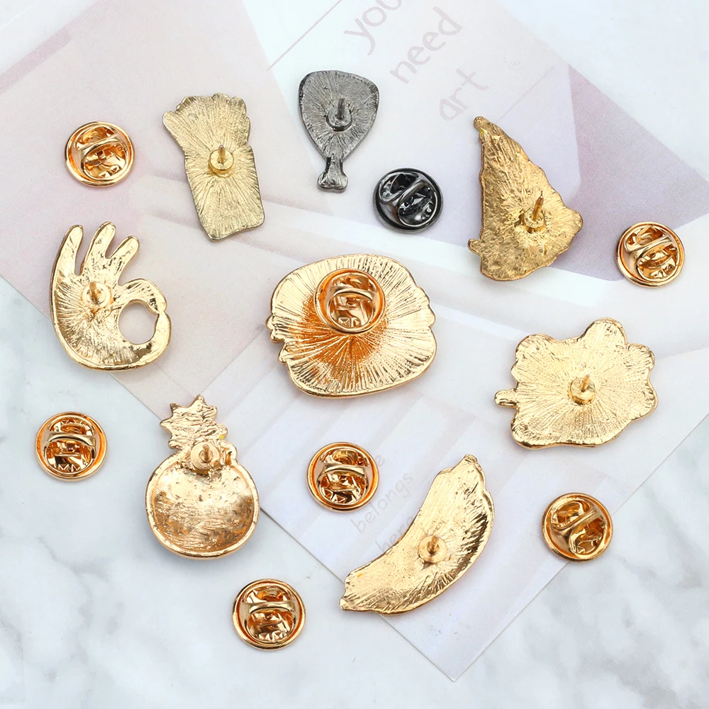 Hamburger Pizza Fries Hot Dog Chicken Legs Poached Eggs Enamel Brooch Pin Hat Shirt Collar Decoration Fast Food Brooches Jewelry