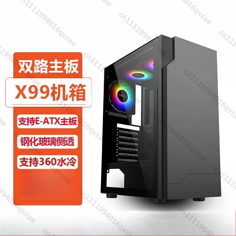 X99 Dual-channel Desktop Side-exposed EATX Motherboard 360 Water-cooled Gaming PC Case