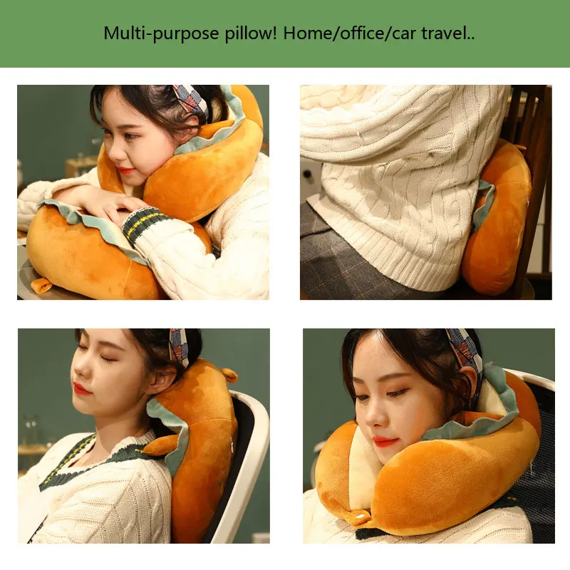 U Shape Memory Foam Travel Neck Pillow Ergonomic Cervical Support Portable Nap Pillow Airplane Car Office Student Adults Gift