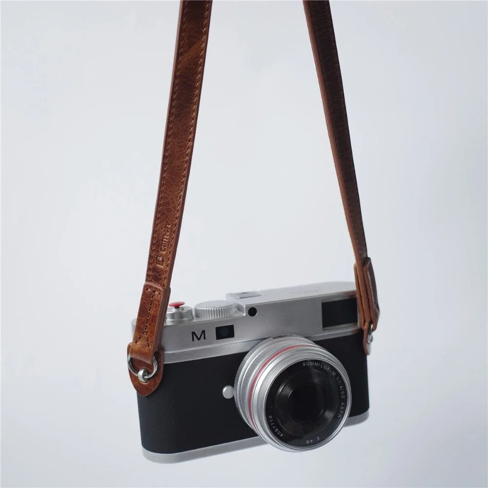 Imagem -06 - Couro Genuíno Ombro e Pescoço Câmera Strap Sling Belt para Micro Único Dslr Câmera Digital