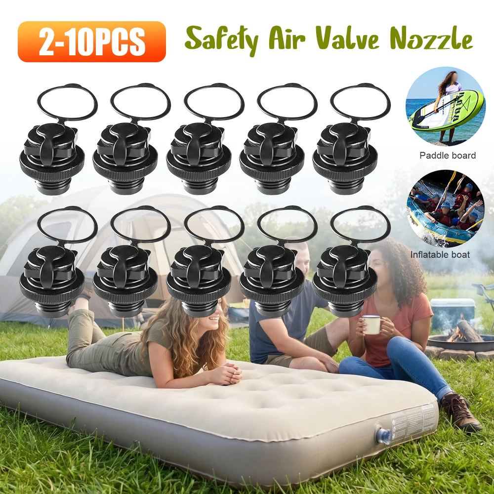 2 Pcs Mattress Airbed Air Valve Air Valve Nozzle Cap Inflatable Boat Spiral Air Plug Boston Valve Air Mattress Plug Replacement