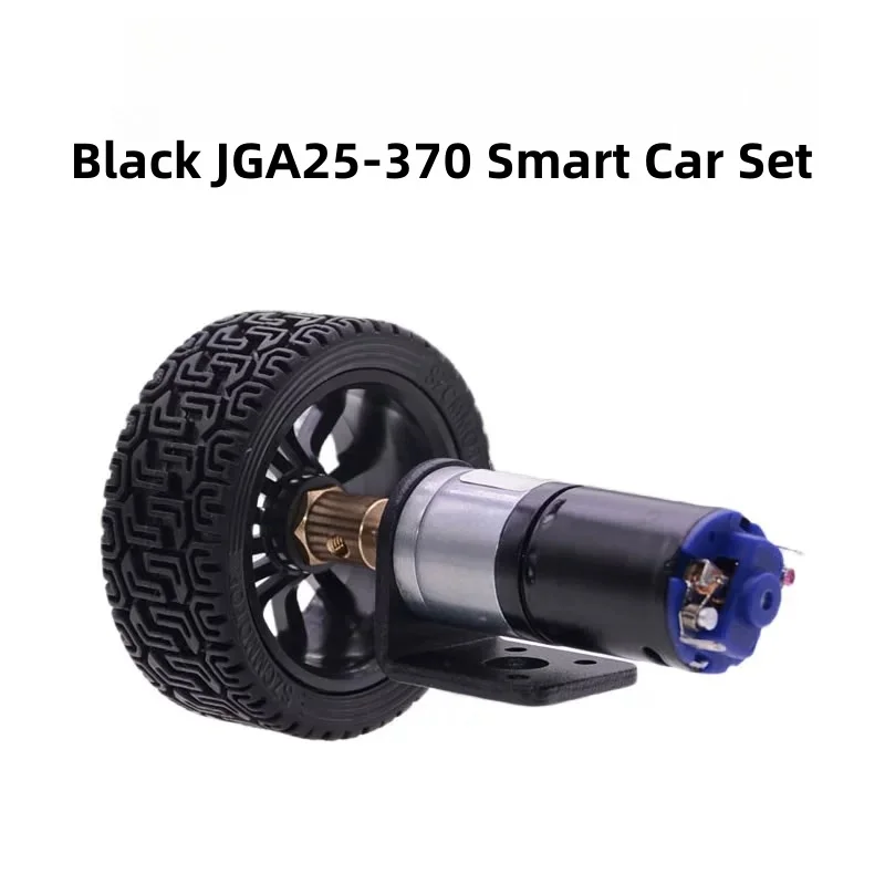 

6V12V Black Upgrade JGA25-370 Gear Motor DIY Smart/Intelligent Car Robot Model Chassis Wheel/Tyre High Torque Low Speed