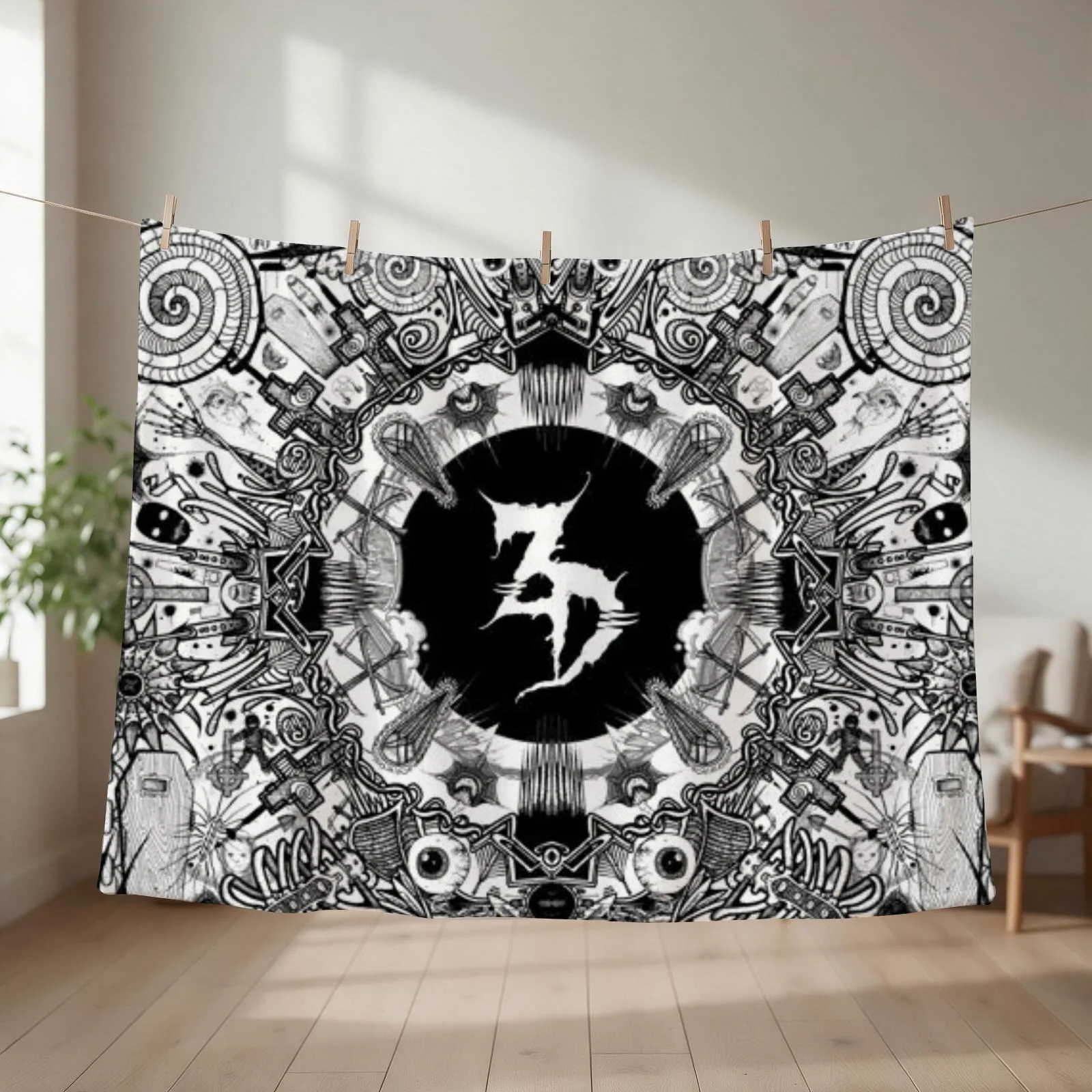 Zeds dead trippy art mandala Throw Blanket blankets ands Decorative Sofa Polar manga Blankets