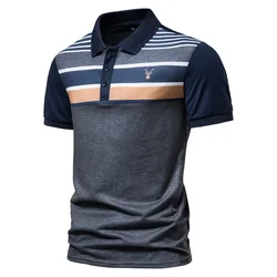 New Men's Polo T-shirt High Quality Printed Leisure Sport Breathable Fashion T-shirts