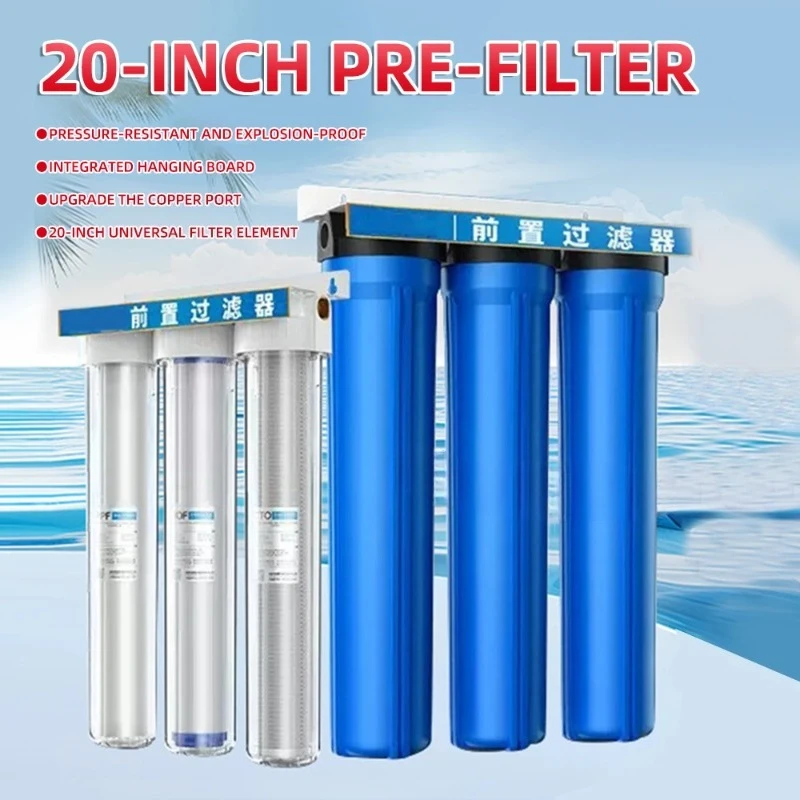 20 inch Three-stage Water Purifier Pre-filter Household Thickened Large Flow Purificador De Agua Potable