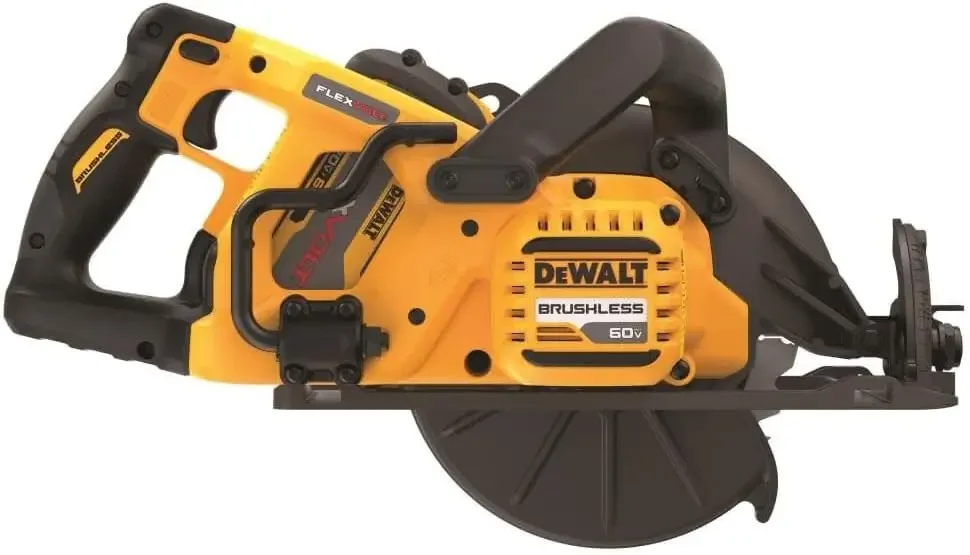 DEWALT FLEXVOLT 60 В MAX* Комплект циркулярной пилы, 7-1/4 дюйма, червячный стиль, аккумулятор 9,0 Ач (DCS577X1)