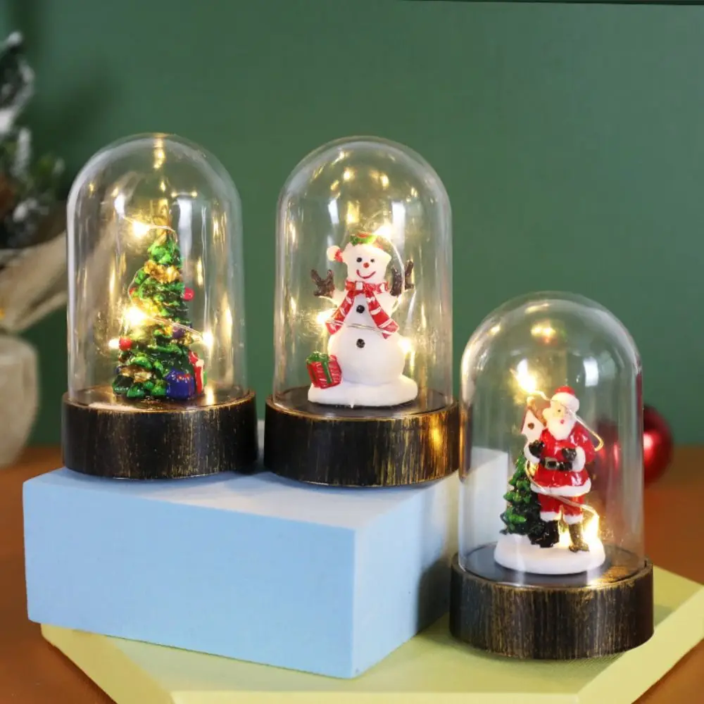 

Glowing Christmas Desktop Decoration Lantern Snowman Santa Claus Christmas Snow Globe Lamp Battery Operated Night Lights