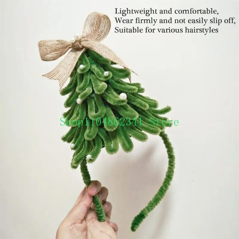 5ASD Christmas Tree Hairhoop Family Family Family Head Bash Holiday Party Supply