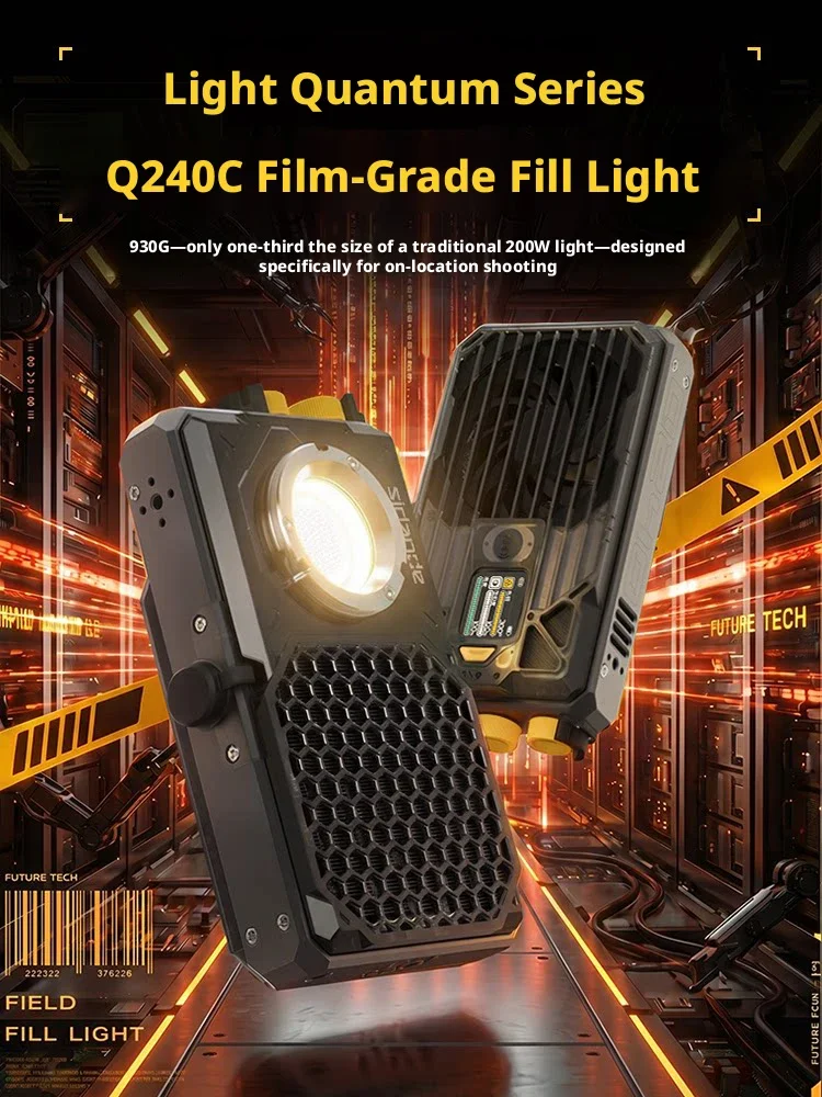 Sidande Q240C 240W Full Color RGB COB Fill Light APP Control High Power Portable Photography Lamp for Outdoor Video Shooting