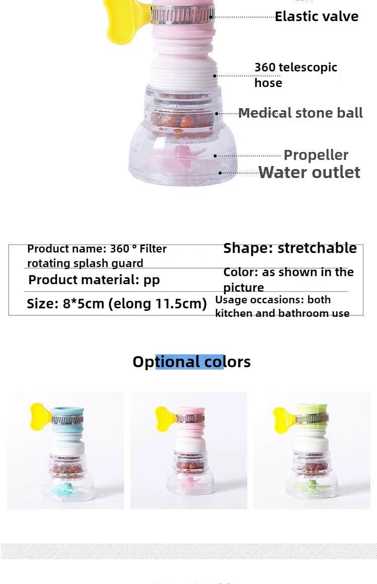 Water Filters Faucet Filter Showers Home Kitchen Bathroom Faucet Splashproof Sprinkler Extension Water Saver Home Appliances