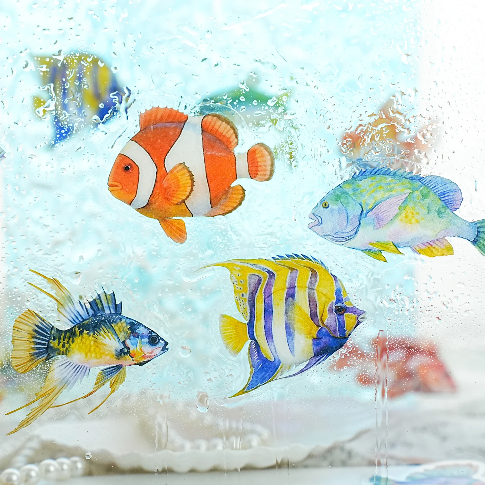 Etori Life Colorful World Series Retro Cute Stickers with Patterns of Insects, Animals, Marine Life, Etc. for DIY Notebooks, Laptop Cases, Phone Cases, Suitcases, Photo Albums, Gift Bags, Outdoor Enthusiasts, Student Stationery, School Supplies, Children's Stickers