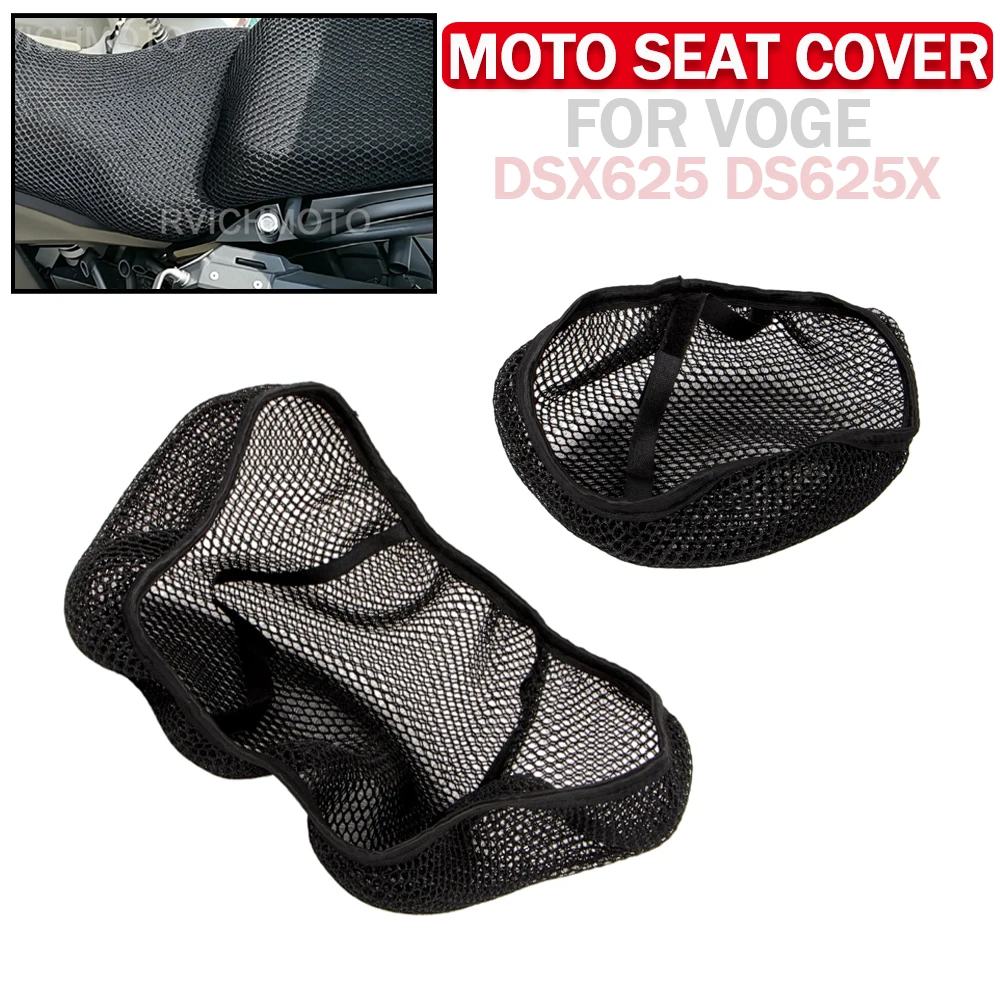 For VOGE DS625X DS625 X DSX 625 3D Mesh Motorcycle Seat Cover Breathable Heat Insulation Anti‑Scratch Protector Seat Accessories